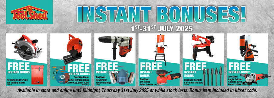 ToolShed Instant Bonuses July 2025